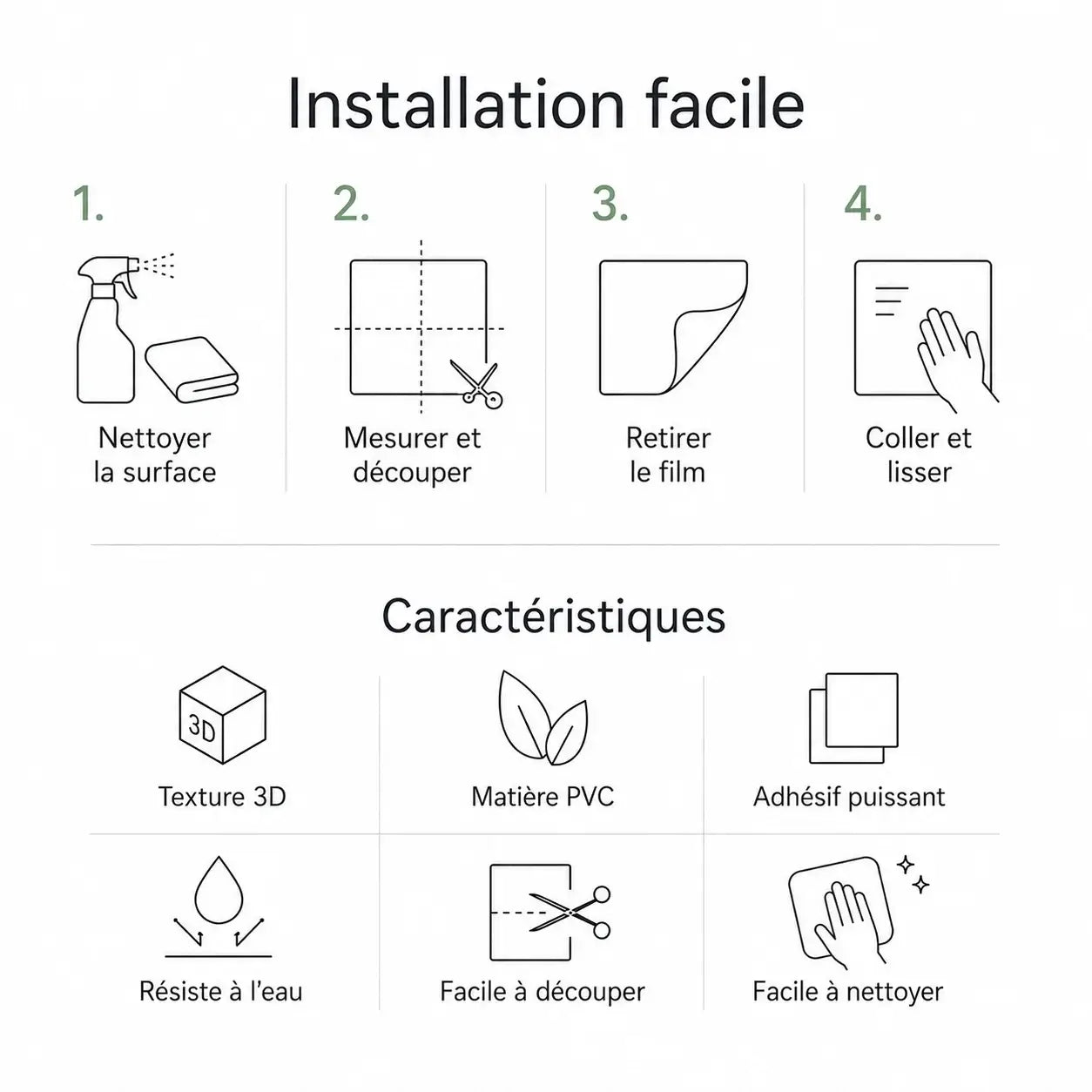 Étapes d’installation et caractéristiques des panneaux muraux adhésifs effet pierre 3D