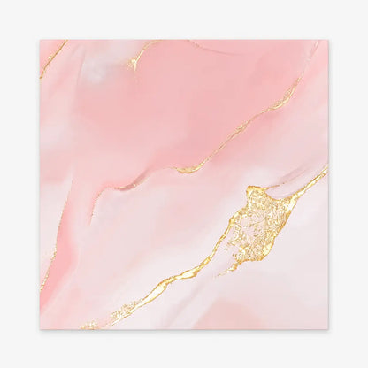 Panneau mural Nacrelys 30×30 cm effet marbre rose avec veines dorées